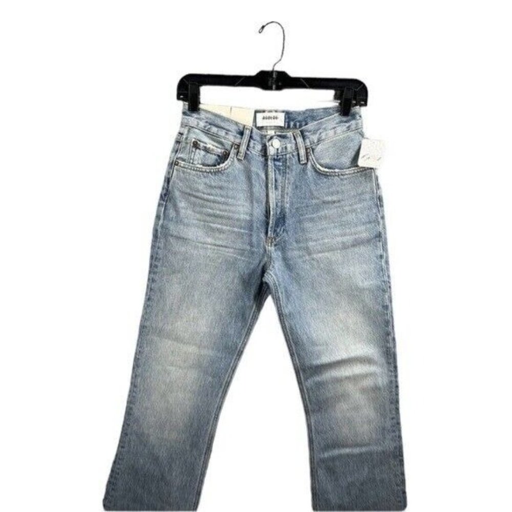 Agolde Mid Rise Relaxed Boot Straight Leg Jeans in Wireless Size 25 - Picture 4 of 12